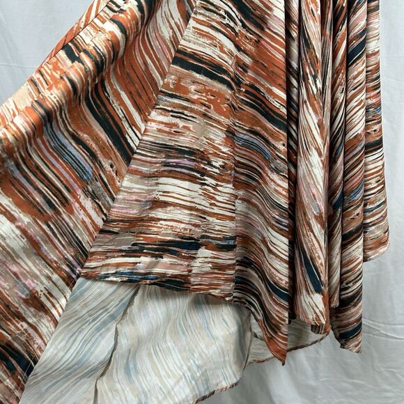 Soft Surroundings Small Cyra Dress Painted Stripe Asymmetrical Hem - Picture 4 of 10
